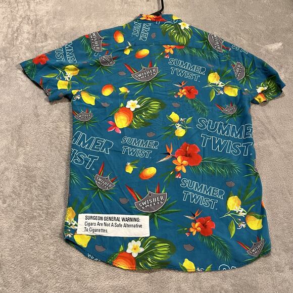 Strata Shirt Mens Medium Swisher Sweets Summer Twist Hawaiian Button Up Promo - Picture 7 of 8